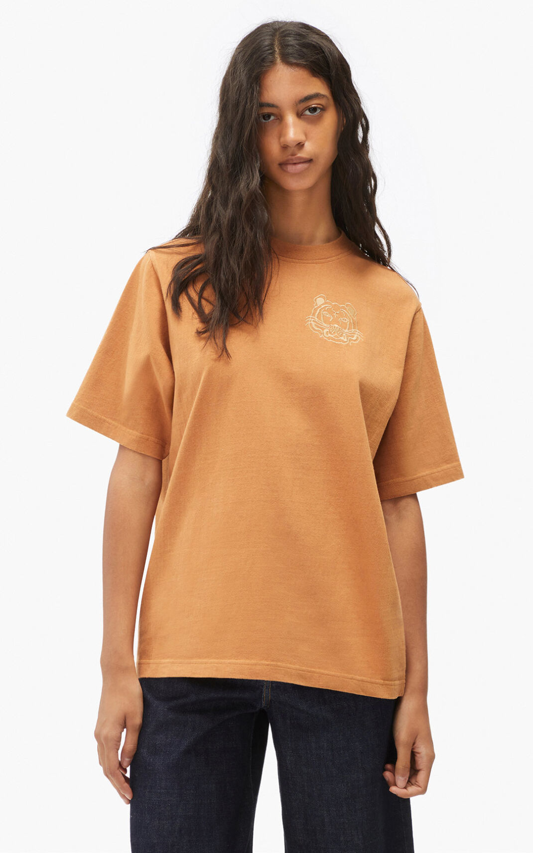 T Shirt Kenzo Femme RE/relaxed casual Marron VKFMO-0791